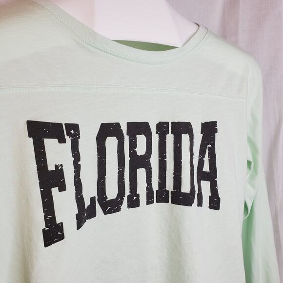 US Apparel Mint Florida Cropped Long Sleeve Tee, M - Picture 2 of 7